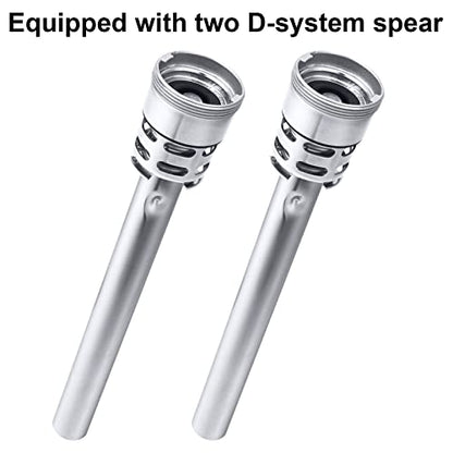 2.5 Gallon Stainless Steel Cleaning Keg, Dual Head-Sankey D Ports | Heavy-Duty Stainless Steel, Portable Design with Dual Handles, Features Relief Valve, Easy to Use for Cleaning(10L)
