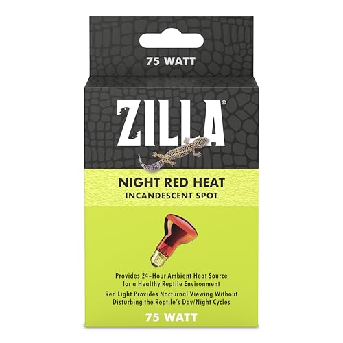 Zilla Incandescent Spot Bulb, for Nocturnal Reptile Species, Night Red - size: Pack of 1, style: Night Red (75W)