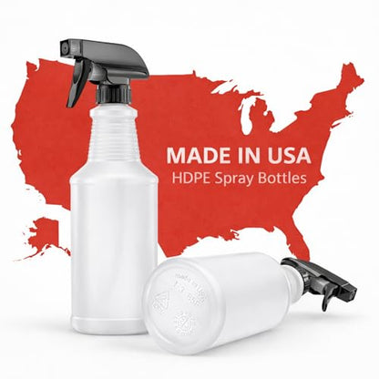 Bar5F 24 oz Spray Bottle Fine Mist and Spray- BPA-Free, Multipurpose | B5F Bottle System, Perfect for Light Cleaning, Gardening, Hydrogen Peroxide, Rubbing Alcohol, Leak-Proof, USA - style: Black (2-Pack) 24-Ounce