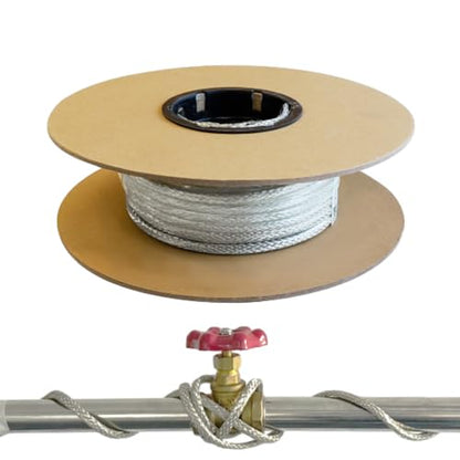 HEATIT Mobile Home 100' Heat Cable HTM Braid Self Regulating heating Tape | Cut the cable to your required length for custom installations on residential or commercial projects. - size: 100 Feet
