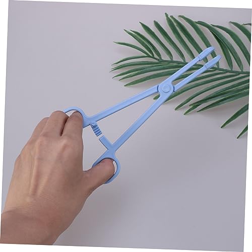 3pcs Plastic Reptile Stool Clamp for Easy Pet Waste Cleaning Material Stylish Scissors Design for Lizards Birds and Pets
