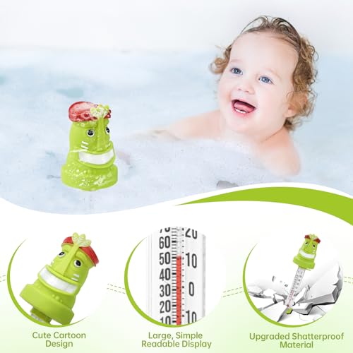 Floating Pool Thermometer, Large Display with String Easy to Read, Shatter Resistant, Water Temperature Thermometer for Outdoor & Indoor Swimming Pools, Spas, Hot Tubs, Aquariums(Tiki) - color: Tiki