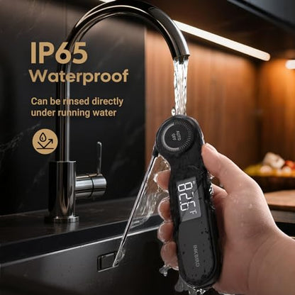 INKBIRD 0.5 Seconds Rechargeable Instant Read Meat Thermometer for Cooking | Waterproof Digital Grill Thermometer -58℉~572℉, Food Thermometer with VA LCD Backlit Magnet, Kitchen Candy Brewing