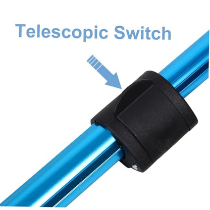 DOITOOL Adjustable Aluminum Alloy Retractable Snake Catcher Grabber Pole 19.7-45.7in with Non-Slip Handle for Field Herping and Home Reptile Handling