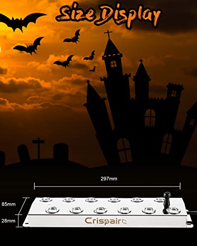 12-Head Ultrasonic Mist Maker Fog Machine – High-Output Fogger for Halloween Decor, Greenhouse, Pond, Fishtank, Rockery & Holiday Displays (110V, Includes Power Supply & Float)