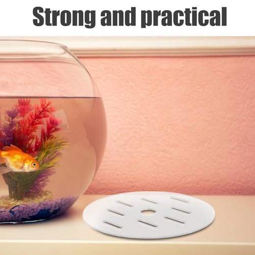 Fish Tank Lid: 18cm/7.1" Round Aquarium Lid Cover with Hole - Transparent Acrylic Tank Protective Cover for Fish Bowl Terrarium - size: 18.00X18.00X0.30CM