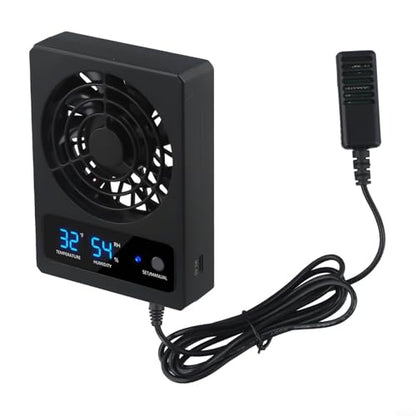 Minhe Reptile Enclosure Ventilation Fan with Automatic Humidity Control Quiet Operation for Rainforest and Desert Terrarium Indoor Air Circulation(Fahrenheit) - color: Fahrenheit