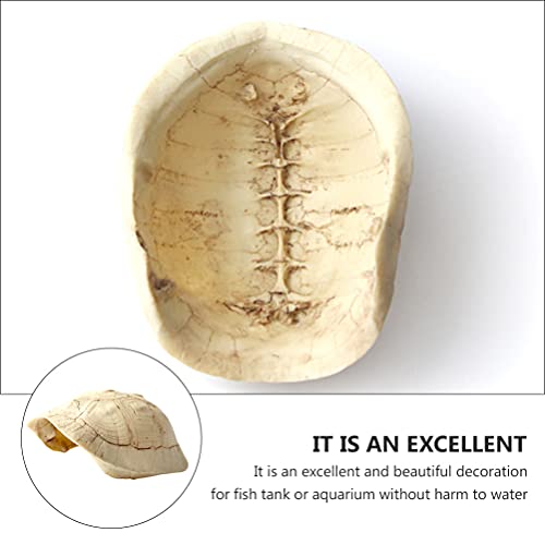 POPETPOP Turtle Shell Hideout Aquarium Basking Platform Resin Reptile Breeding Shelter for Freshwater and Saltwater Tanks Climbing Platform and Terrarium Decor 5.00 X 3.93 X 1.96 in 1 Pack