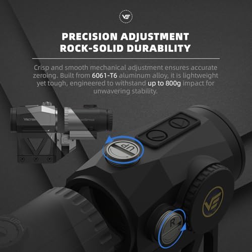 Vector Optics Scrapper Multi-Reticle Red Dot Sight & 3X Magnifier Combo Set | 2 MOA DOT & 34 MOA Circle | with 1-piece Flip-to-Side Picatinny Mount for Both LH & RH, 2.26 Inch Center Height, IP67 - size: 1x25 mm