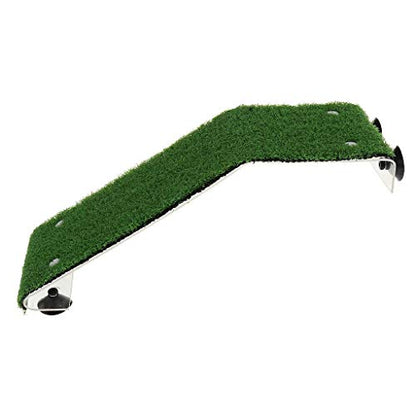 XMHF Artificial Turtle Ladder Basking Platform Aquarium Fish Tank Plastic Grass Animal Reptile Pier Green - size: TL30