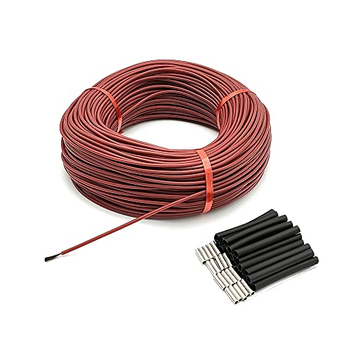 φ3mm 12K 33Ω Carbon Fibre Heating Wire 200℃ High Temperature Far Infrared Silicon Rubber Warm Floor Heating Cable
