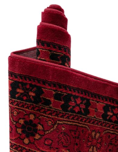 Unique Loom Tekke Collection Area Rug - Sheibani (5' 3" x 8' Rectangle, Red/ Black) - size: 5'3" x 8' (Rectangular)