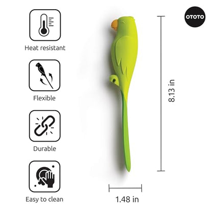 OTOTO Jar Scraper Spatula - Silicone Scraper, Cute Kitchen Accessories, Unique Fun Cooking Kitchen Gadgets for Foodies - BPA-free & 100% Food Safe (Parry) - color: Parry