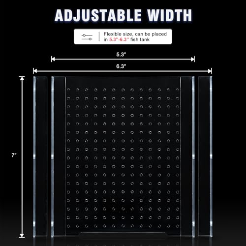 Acrylic Fish Tank Divider,2 Gallon Tank Divider,Adjustment Clear Fish Tank Separator Set with Suction Cups (2gal) - size: 6''x8''(2gal)