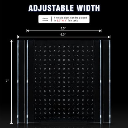 Acrylic Fish Tank Divider,2 Gallon Tank Divider,Adjustment Clear Fish Tank Separator Set with Suction Cups (2gal) - size: 6''x8''(2gal)