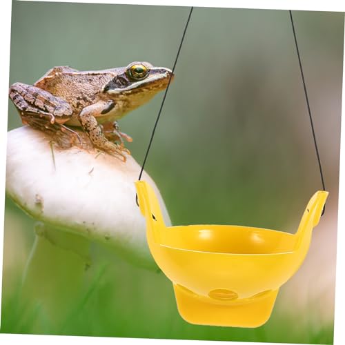 GANAZONO Terrarium Habitat Platform for Aquatic Animals Stylish Frog and Toad Resting Area Decorative Reptile and Amphibian Shelter for Water Creatures and Tank Decor - color: Yellow