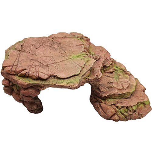 TIHOOD Turtle Platform Rectangular Aquarium Fish Tank Adjustable Turtle Basking Platform Reptile Resting Terrace Tortoise Climbing Platform