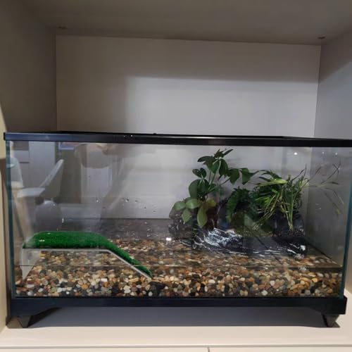 KVZVK Lawn Basking Platform for Turtle,Turtle Resting Simulated Grass Terrace,Reptile Tank Accessories for Grass Turtle, Newts,Frogs and Axolotls
