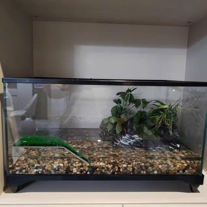 KVZVK Lawn Basking Platform for Turtle,Turtle Resting Simulated Grass Terrace,Reptile Tank Accessories for Grass Turtle, Newts,Frogs and Axolotls