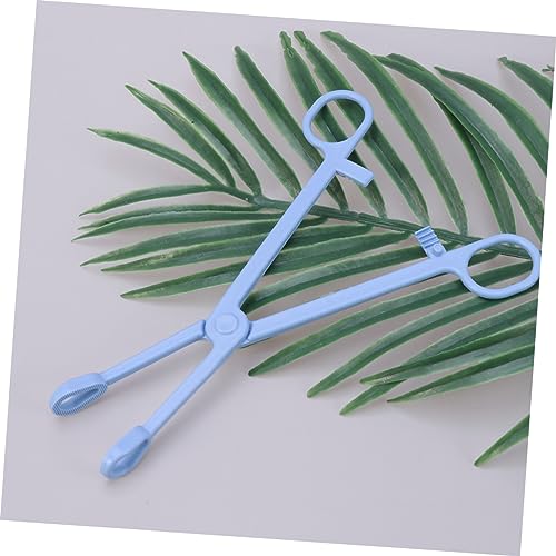 2pcs Plastic Reptile Stool Clamp for Easy Pet Waste Cleanup Stylish Scissors Design for Lizards Birds and Animals