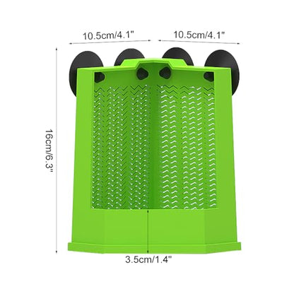 Bearded Dragon Feeder, Escapeproof Corner Reptile Feeder Box with Suction Cups for Lizard, Lguana, Gecko, Bearded Dragon - size: M