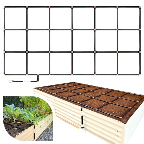 Garden Grid 3x6 | Raised Garden Bed Watering System | Prebuilt Irrigation | 2-Min Setup Raised Bed Watering System; Full-Coverage, No Dry Spots; USA-Made; Lasts Years Longer Than Drip Lines; 33.5x66" - size: 3x6, style: Standard