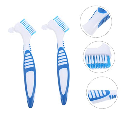 MERRYHAPY 2pcs Portable Turtle Shell Cleaning Brush Efficient Dirt Remover for Aquatic Turtles Compact Design with Dual-Head for Easy Use Enthusiasts - color: Blue