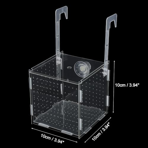 Fish Breeder Box for Fish Tank, Acrylic Fish Tank Divider, Easy to Install, 5.91"x5.91"x5.91", Clear, 1 Set - size: 5.91"x5.91"x5.91"