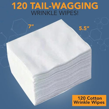 NOVEHA 240PCs - Wrinkle XL Wipes for Dogs | Wipes for Bulldog, French Bulldog, Pug, English Bulldog – Wipes for Multiple Areas Removes Dirt, Wrinkles, Folds, Tear Stain, Tail Pockets & Paws (2Pack) - size: 240 Wrinkle Wipes