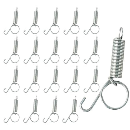 20Pcs Spring Rabbit Door Latch and Catches, Pet Door Spring Wire Cage Clips | Multi-Functional Latch Hook One-Handed Fixing Pet Rabbit Cage Wire for Rabbit Dog Cat Parrot Guinea Pig Squirrel Cages - size: 20PCS