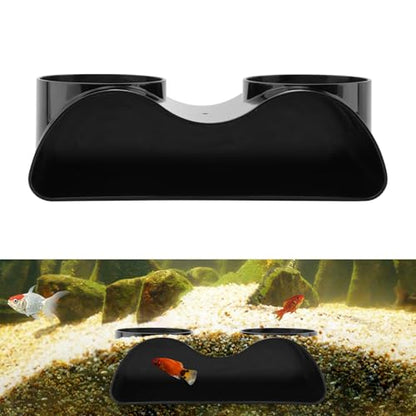 Aquarium Underground Tunnel Cave,Two Hole Viewing Fish & Shrimp Under Gravel Tunnel,Shrimp Cave Aquarium Tunnel for Breeding,Viewing Fish and Shrimp