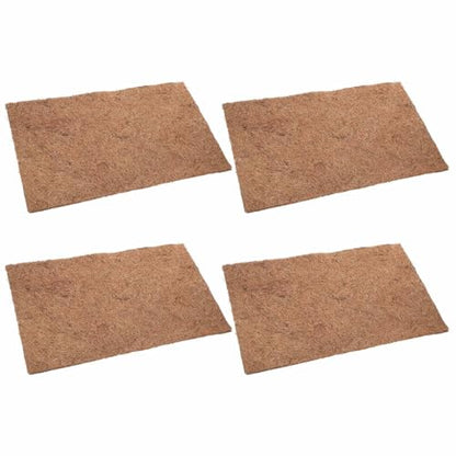 Vaguelly 4pcs Reptile Carpet Mat for Bearded Dragon and Lizard Tank Accessories, Natural Coconuts Fiber Material Enhanced Protection, Versatile Use for Home Breeding and Pet Stores