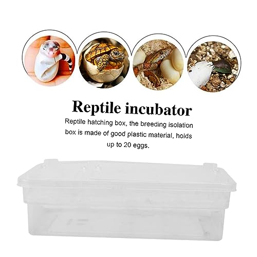 YARNOW 20Grids Plastic Reptile Hatching Incubation Box Lightweight Compact Hatchery Container for Lizard Reptile Breeding Safe Visible Design for Easy Monitoring of Egg Development