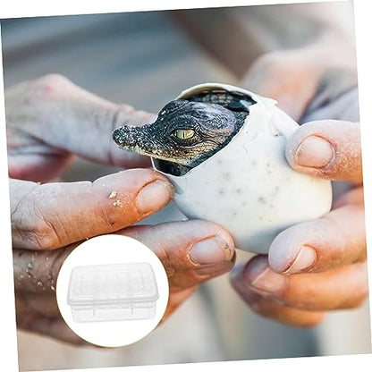 2pcs Reptile Egg Hatching Box with Transparent Breeding Incubator for Snakes and Lizards Lightweight and Easy to Clean Reptile Supply