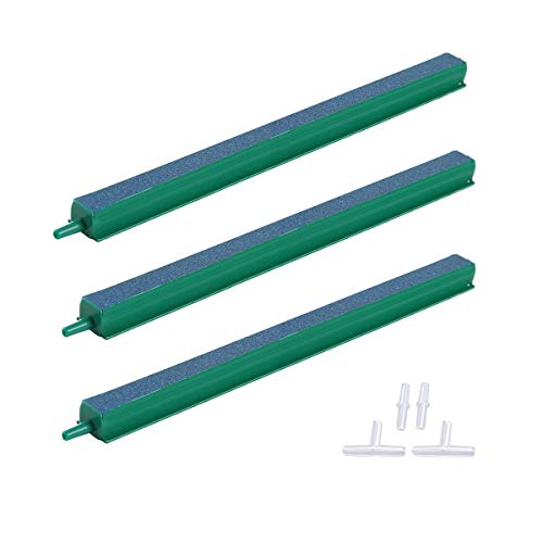 Fish Tank Air Bubble 3-Piece Air Stone Bars for Aquarium,10 inch | Air Stone Bar Hydroponics with Connectors - size: 10 inch 3 pcs
