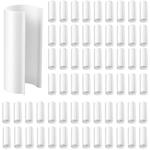 Jetec 128 Pieces PVC Pipe Clips Covers 2.4 Inches Long Greenhouse Clamps for Netting for Greenhouses Garden Shelters Bird Protection(For 1/2 Inch PVC Pipe,White) - color: White, size: For 1/2 Inch PVC Pipe