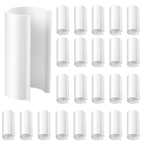 Jetec 32 Pack PVC Pipe Clips Cover Clamps 2.4",for 1 Inch PVC Pipe,White | For Pool Covers, Greenhouses, Garden Shelters, Bird Netting, Hoop House Frames, Snap Hanger, Simple Installation - color: White, size: for 1 Inch PVC Pipe