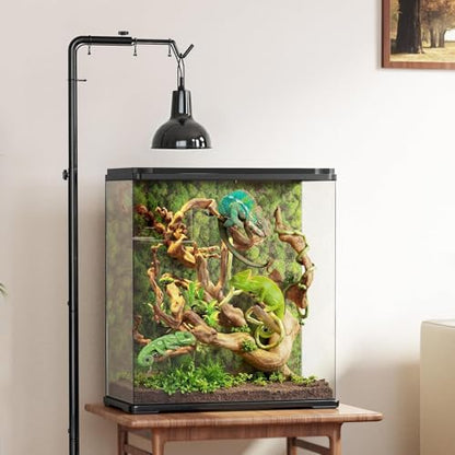 Reptile Heat Lamp Stand, Adjustable 21"-62"H Light Holder, Heavy Base | Heavy Duty, Wide Compatibility for Bearded Dragon, Turtle, Snake, Lizard, Terrarium Tank or Aquarium Use - size: 62" Height