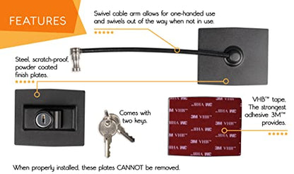 Premium Refrigerator Lock with Built-in Keyed Lock (White) - color: White