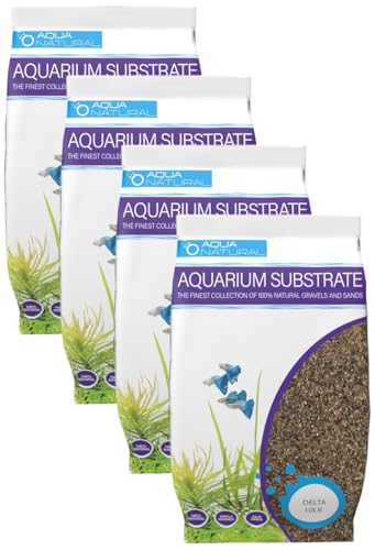 Aqua Natural Delta Sand 10lb Substrate for aquascaping, Aquariums, vivariums and terrariums (Pack of 4) - size: (Pack of 4)