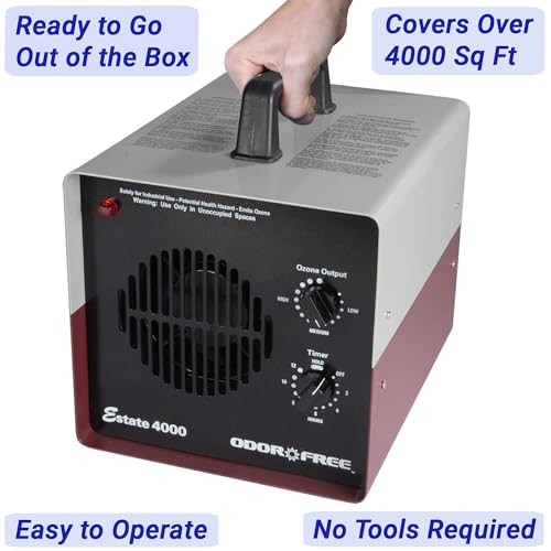 OdorFree Estate 4000 Ozone Generator for Eliminating Odors from Large Homes & Offices, Townhouses and Commercial Spaces at their Source - Easily Treats Up To 4000 Sq Ft - size: Estate - 4000