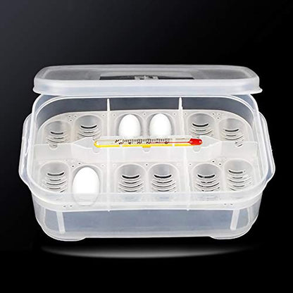 OMEM Reptile Breeding Box, Reptile Egg Incubators, Hatchery Box, for Hatching Gecko, Lizards, Lions Mane, Reptiles (Thermometer, Transparent Box)