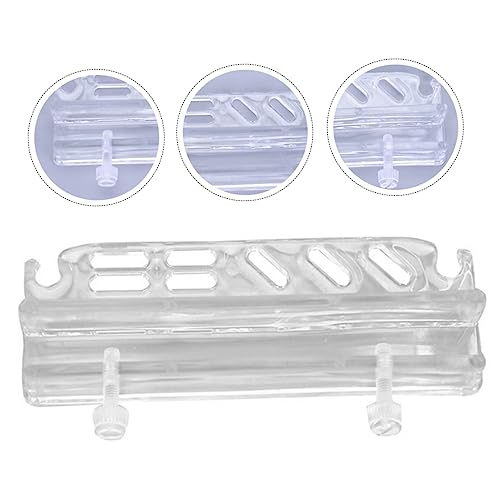 Generic Acrylic Fish Tank Tweezers Scissors -Mounted Storage Organizer for Aquarium Cleaning Tools and Break-Resistant Maintenance Holder Multiple Tool Slots