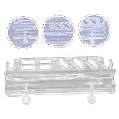 Generic Acrylic Fish Tank Tweezers Scissors -Mounted Storage Organizer for Aquarium Cleaning Tools and Break-Resistant Maintenance Holder Multiple Tool Slots