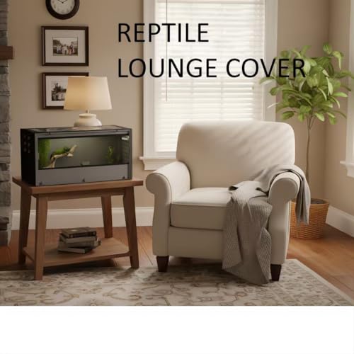 Reptile Enclosure Cover, Reptile Container Insulation Cover, with Ventilation Holes and Fleece Insulation Layer, Black (Cover only)