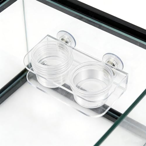 Reptiles Water Feeder Bowl with AntiEscape Design and Suction Base for Secure Placement in Habitats Secure Suction Feeder Bowl - color: Small dining table