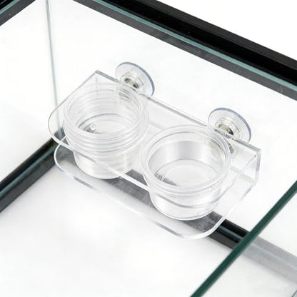 Reptiles Water Feeder Bowl with AntiEscape Design and Suction Base for Secure Placement in Habitats Secure Suction Feeder Bowl - color: Small dining table