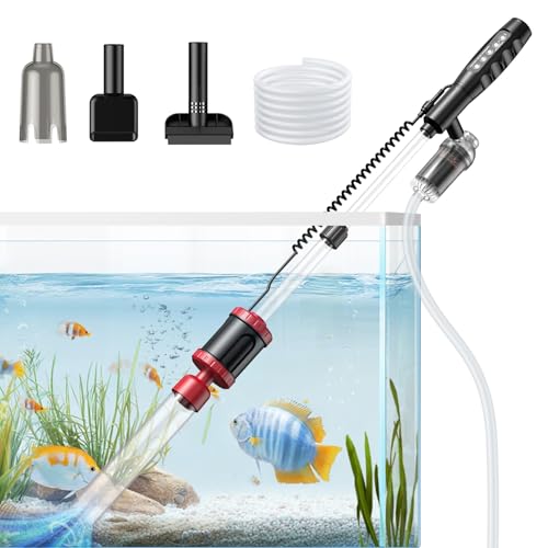 36W Electric Aquarium Vacuum Gravel Water Shower and Water Circulation, Timed Off