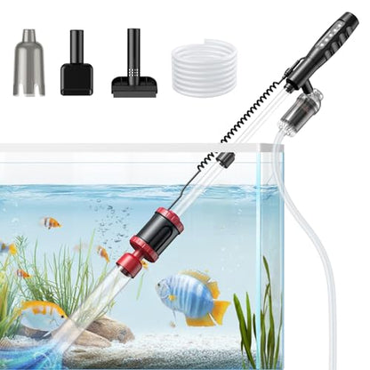 36W Electric Aquarium Vacuum Gravel Water Shower and Water Circulation, Timed Off
