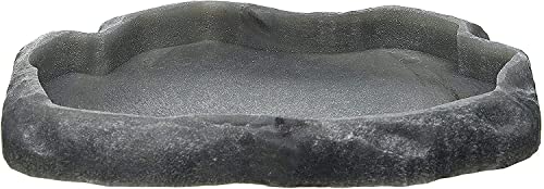Zoo Med Reptile Rock Food Dish, Medium, 7.25"l x 6"w x 0.75"h, Colors may vary Black - size: Medium (7.25"l x 6"w x 0.75"h)